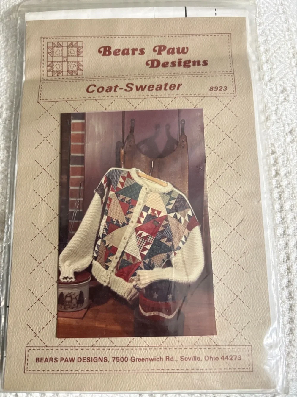 Knitted and Quilted Sweater Pattern by Bear Paw Designs